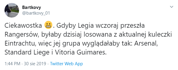 Tak wyglądałaby GRUPA LEGII gdyby wczoraj przeszła Rangers!? ;)